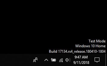 Imagini pentru windows 10 test mode