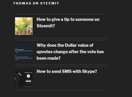 Thomas has found a way to include his Steemit feed in his WordPress blog